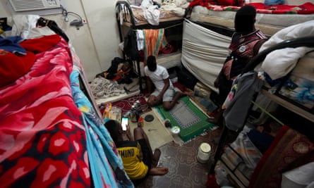 Living conditions for some of the workers in Qatar are far from adequate.