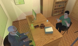 Virtual reality therapy session