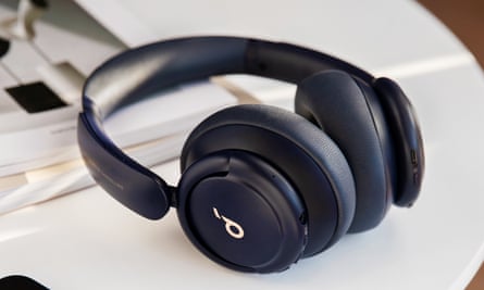 Soundcore Life Q30 headphones on a table.