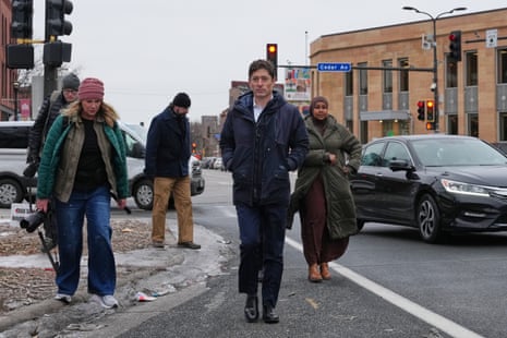 Mayor Jacob Frey on the streets of Minneapolis earlier this month.