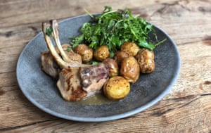 a lamb dish at Bistrot du Port, Penn Lann, Billiers, France.