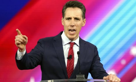 Josh Hawley speaks at the Conservative Political Action Conference, or CPAC, in Florida.