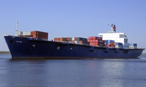 The 735ft (224m) El Faro which sank off the coast of the Bahamas in October.