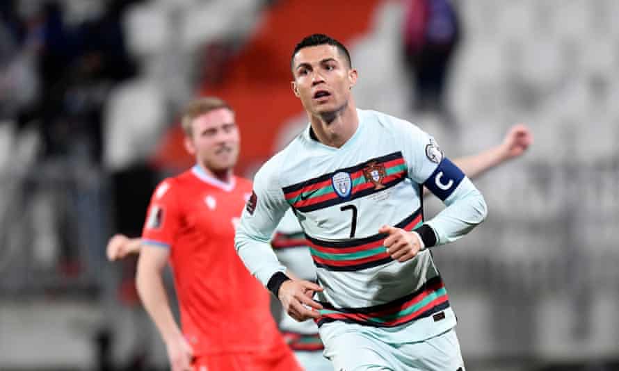 World Cup Qualifying Roundup Ronaldo On Target In Portugal Win Cristiano Ronaldo The Guardian Cristiano Ronaldo Fashion 2022