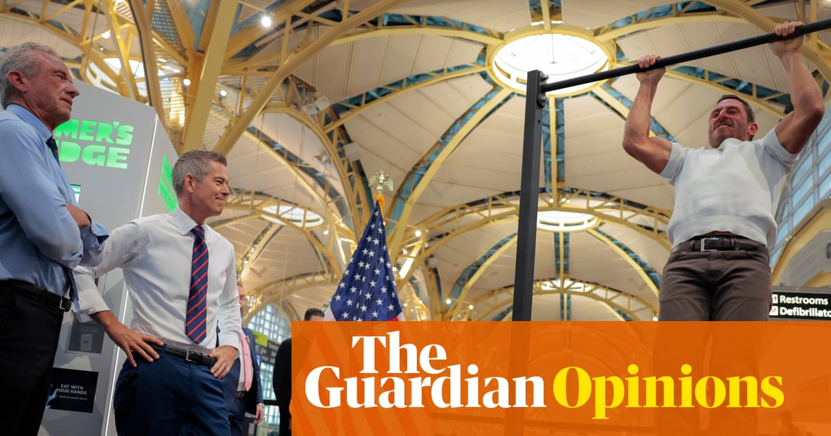 Sean Duffy wants to bring ‘civility’ to air travel … so why is he doing pull-ups at the airport? | Arwa Mahdawi