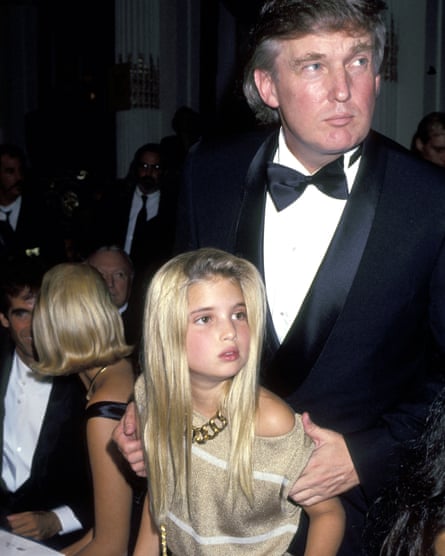 Trump with his nine-year-old daughter Ivanka at the competition final in 1991