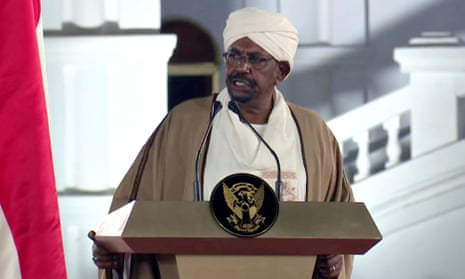 Sudan's former president Omar al-Bashir speaks in 2019.