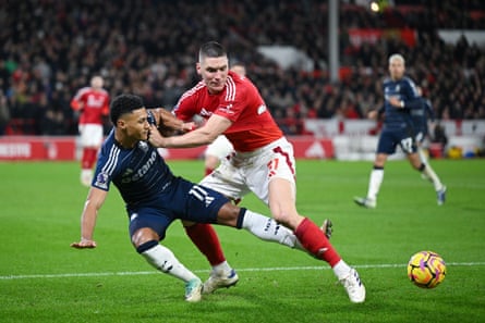 Nikola Milenkovic stands firm against Ollie Watkins