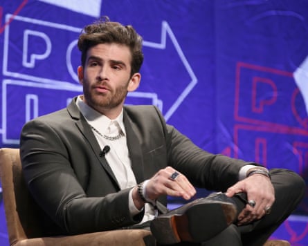 Piker speaks on stage during Politicon 2018 at Los Angeles Convention Center.