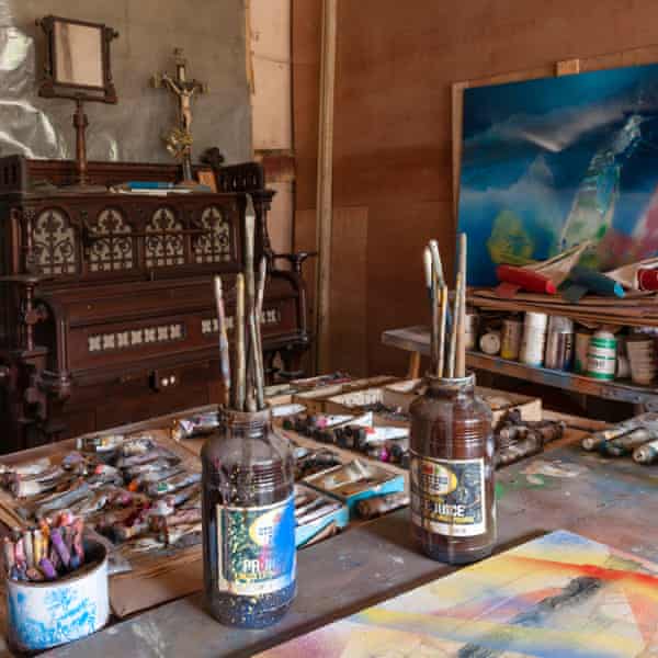 Estudio de Sidney Nolan en Rodd Estate, Reino Unido.