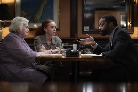 Dinner at her place … with Erin Kellyman and Chiwetel Ejiofor in Eleanor the Great.