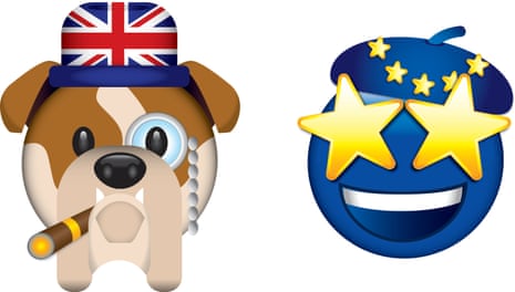 The Brexit and Remain emojis.