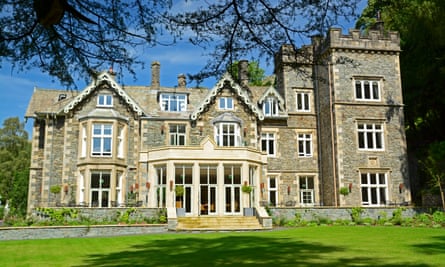 The facade of Forest Side, a Gothic  hotel in Grasmere. 