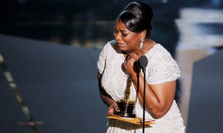 Spencer collects the Oscar for best supporting actress The Help.