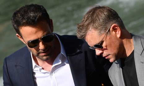 Ben Affleck, left, and Matt Damon at the Venice film festival.