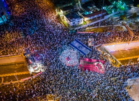 Israelis protest against the government’s judicial overhaul plan, March 2023.