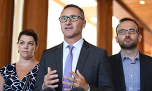 Sarah Hanson-Young, Richard Di Natale and Adam Bandt