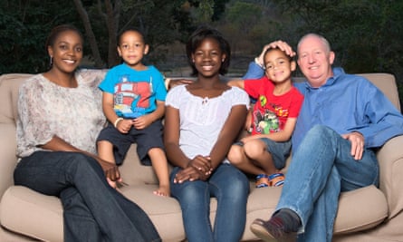 Adam with his wife, Mwangala, daughter, Nina, and sons, Christopher and AJ.