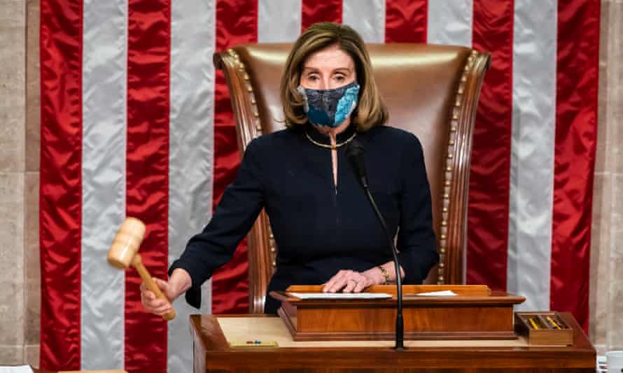 Nancy Pelosi hits the hammer in the Capitol.