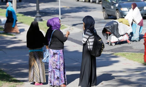 Members of the Somali community near a park in Minneapolis, Minnesota, in 2013. 