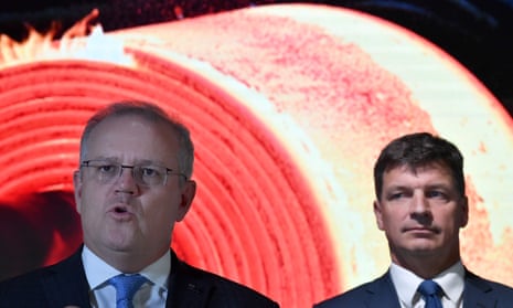 Australian prime minister Scott Morrison and emissions reduction minister Angus Taylor