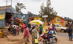 A busy corner in Rwanda’s capital city, Kigali. 