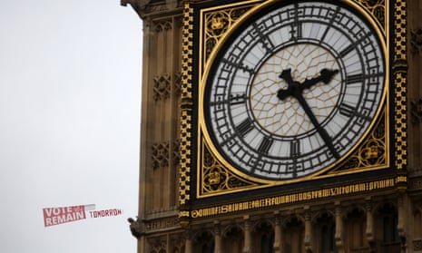 Protester on Big Ben