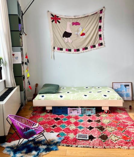 A rug photographed in an interior setting