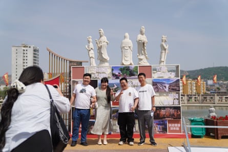 Tourists at Xiaoxitian temple.