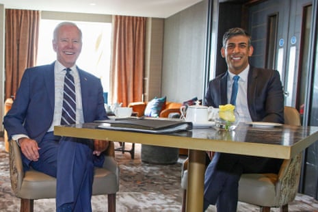 Biden says he is ‘here to listen’ in meeting with Sunak after denying claims he ‘hates the UK’ – politics live | Politics Biden says he is ‘here to listen’ in meeting with Sunak after denying claims he ‘hates the UK’ – politics live | Politics