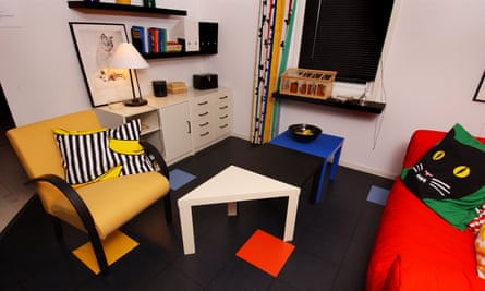 Rainbow palette … the 1980s room at the Ikea museum.