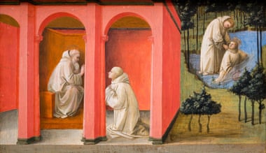 Saint Benedict Orders Saint Maurus to the Rescue of Saint Placidus, 1445, by Fra Filippo Lippi.