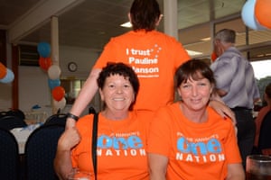 One Nation supporters at a bowling club in Perth