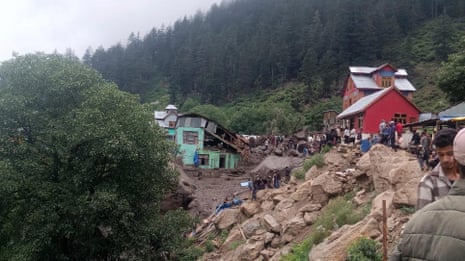 Dozens dead and hundreds missing after cloudburst triggers flood in Kashmir – video