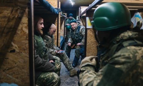 Ukrainian soldiers in barracks