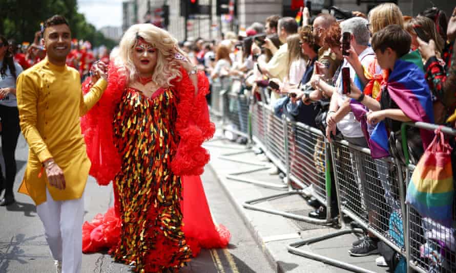 London Pride participants get into the spirit of the event.