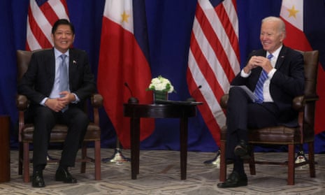 Ferdinand Marcos Jr meets Joe Biden in New York in September 2022. 