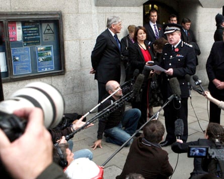 Ian Blair outside the Old Bailey