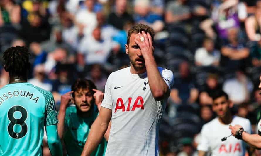 Harry Kane struggled to make his usual impact against Brighton.