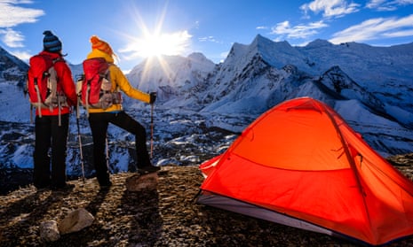 Climbers watch sunrise in Sagarmatha National Park, Nepal. Permits to climb the mountain would only be granted to those who can provide ‘proof of competence’ under the new plans. 
