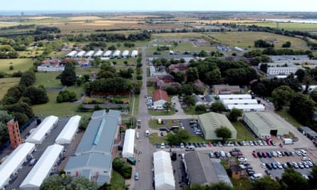 Manston asylum centre in Kent.