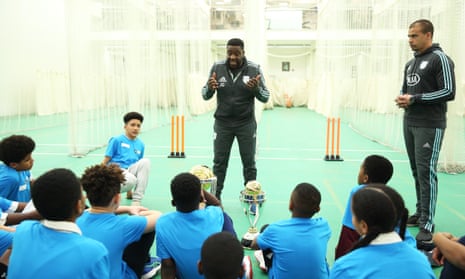 Children take part in Surrey’s African-Caribbean Engagement Programme launch at the Kia Oval in March 2020