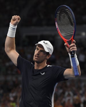 Murray reacts after his first taste of success in this game