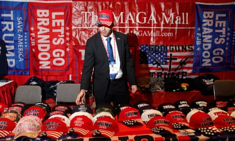 Conservative activists and elected officials from across United States attend CPAC 2022, in Orlando<br>Greg Aselbekian, supporter of former President Trump, sells hats as he attends the Conservative Political Action Conference (CPAC) in Orlando, Florida, U.S. February 24, 2022. REUTERS/Octavio Jones