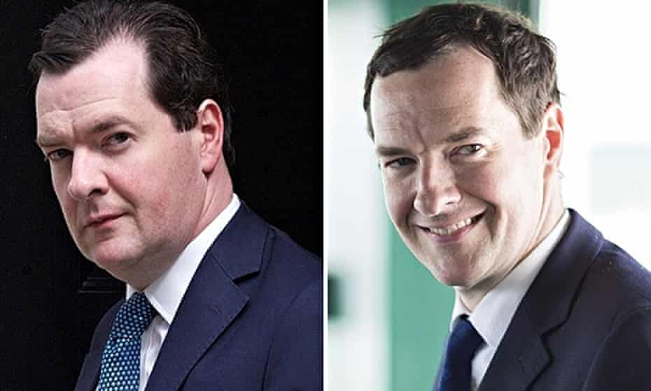 The chancellor George Osborne before and after his makeover