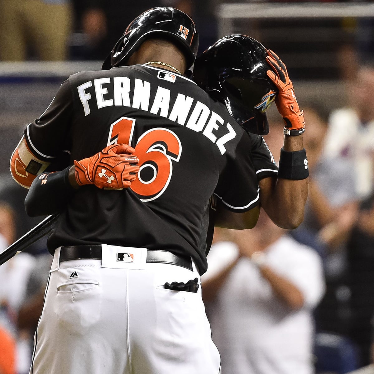 Marlins Homer Off Opening At Bat In First Game After Jose Fernandez S Death Miami Marlins The Guardian