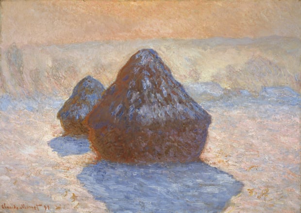 Haystacks: Snow Effect by Claude Monet, 1891.
