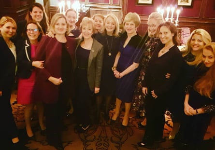 Lubov Chernukhin (fourth from right) at a Conservative party dinner at the Goring Hotel in London in May 2019.