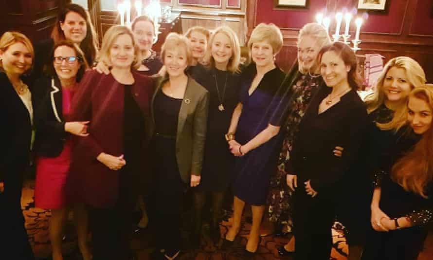 Lubov Chernukhin (fourth from right, next to Theresa May) paid £135,000 to attend a dinner last year with senior female Conservatives at the Goring hotel in central London.