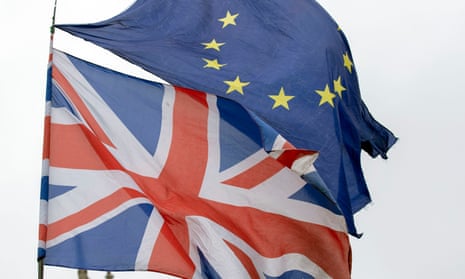 A UK and EU flag